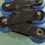 Цепь ступеней эскалатора, ST-133, шаг — 133,33 мм, палец - 84,7x14,63/14,63 мм, пластины - 40x5/40x5 мм, ролик — 70х25 мм, 125 кН (комплект на 6 ступеней)