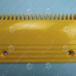 Гребенка входной площадки, FUJITEC, левая, 22 зубца, 202x110 мм, пластик, желтая