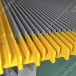 Ступень эскалатора, 9300, 800 мм, алюминий, серая, R76, три пластиковые демаркации