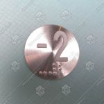 Кнопка вызова/приказа, KOYO, STEP, тип PB31-10, -2 этаж, с кодом Брайля