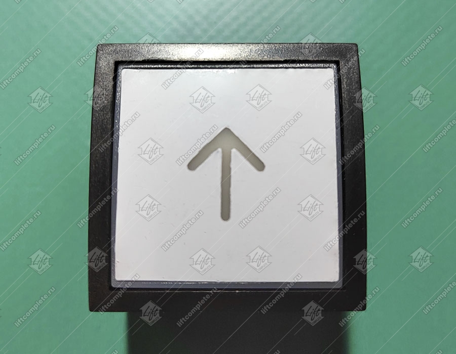 Кнопка вызова/приказа, DNDT Dongnan Elevator, квадратная, стрелка вверх, красная подсветка