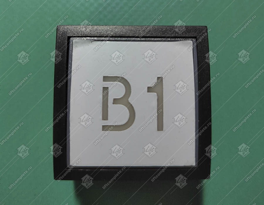 Кнопка вызова/приказа, STEP, красная подсветка, -1 этаж