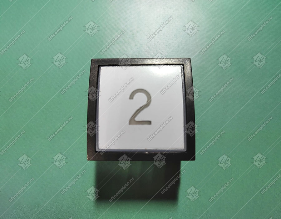 Кнопка вызова/приказа, STEP, красная подсветка, 2 этаж