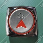 Кнопка вызова, HYUNDAI, стрелка ВВЕРХ, с кодом Брайля, оранж.подсветка