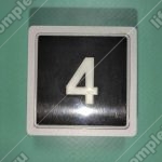 Кнопка вызова/приказа, MACPUARSA, 4 этаж, MB/VS, тип COMPACT, синяя подсветка