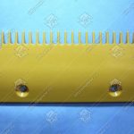 Гребенка входной площадки, SCE, левая, 22 зубца, 202x95 мм, пластик, желтая