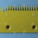 Гребенка входной площадки, SIGMA/LG, левая, 17 зубцов, 146x94 мм, пластик, желтая