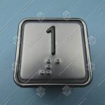 Кнопка вызова/приказа, SCHAEFER, MT42 RUS, 1 этаж, выдавленная надпись, с кодом Брайля, красная подсветка