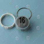 Кнопка вызова/приказа, VEGA Venus, 16 этаж, с кодом Брайля, красная подсветка (разъем MLEP TH)