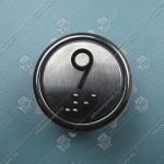 Кнопка вызова/приказа, КМЗ, ВК-32-5Б, 9 этаж, с кодом Брайля, красная подсветка (разъем MLB)