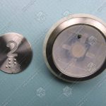 Кнопка вызова/приказа, CANNY, 2 этаж, 24V, красная подсветка, круглая, с кодом Брайля