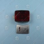 Кнопка вызова/приказа, SIGMA, ASY, этаж 1, красная подсветка, с кодом Брайля