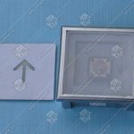 Кнопка вызова/приказа, THYSSEN, KT40 STEP, 40x40, голубая подсветка, ВВЕРХ