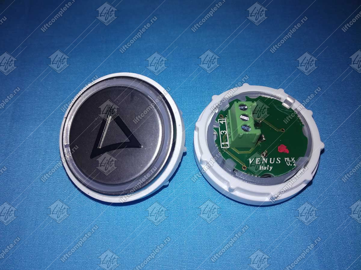 Кнопка вызова/приказа, VEGA Venus, стрелка, красная подсветка (разъем MLK)