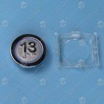 Кнопка вызова/приказа, KLEEMANN, 13 этаж FMR BS, красная подсветка, с кодом Брайля