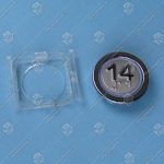 Кнопка вызова/приказа, KLEEMANN, 14 этаж FMR BS, красная подсветка, с кодом Брайля