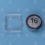 Кнопка вызова/приказа, KLEEMANN, 16 этаж FMR BS, красная подсветка, с кодом Брайля