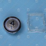 Кнопка вызова/приказа, KLEEMANN, 4 этаж FMR BS синяя подсветка, с кодом Брайля