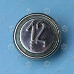 Кнопка вызова/приказа, ЩЛЗ, ВКЛ13А-7-4И, 12 этаж, с кодом Брайля, красная подсветка