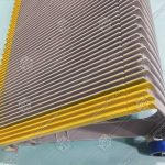 Ступень эскалатора, KONE, 1000 мм, алюминий, три крашенные демаркационные линии, ролик 75x23,5 мм