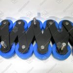 Цепь ступеней эскалатора, 9300, шаг - 133,33 мм, палец - 79,4x12,67/12,67 мм, пластины - 40x3/29x4 мм, ролик - 76х25 мм